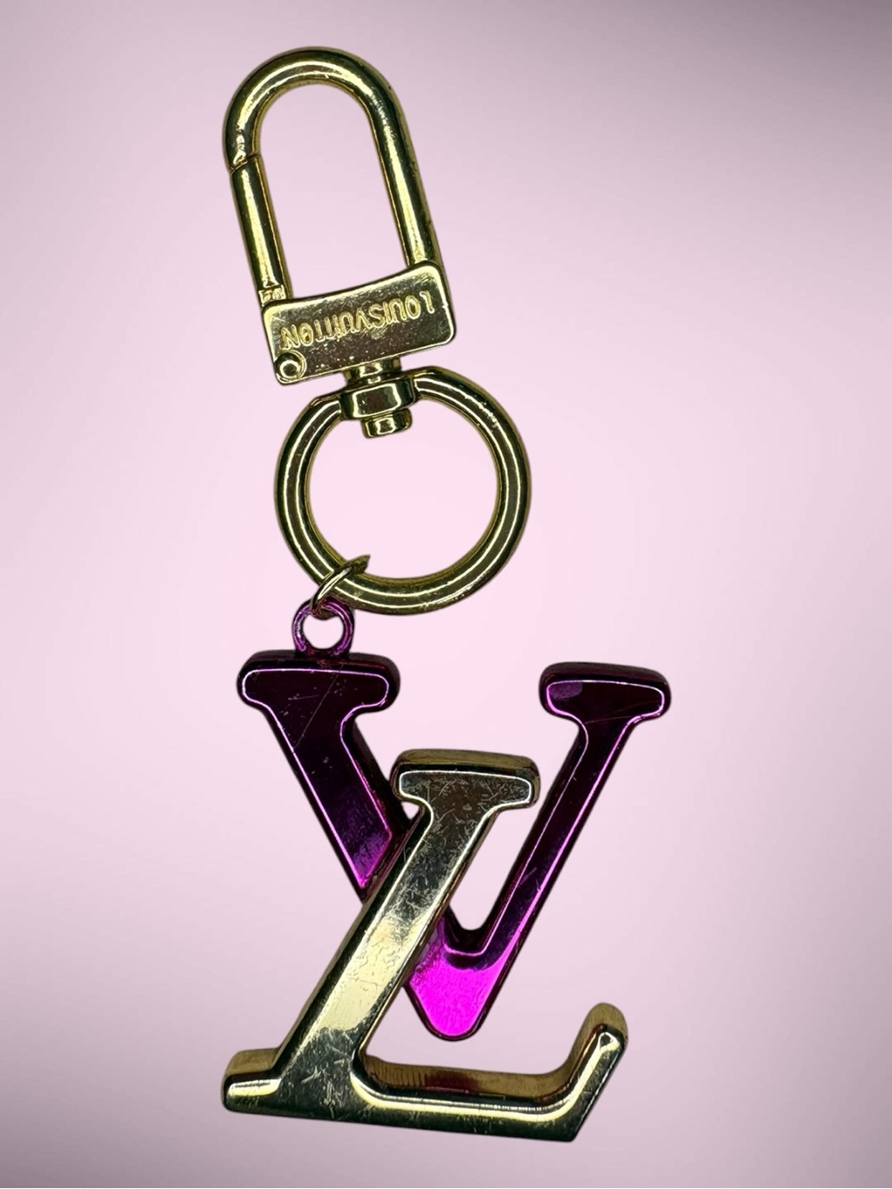2 Authentic Louis Vuitton charm & Key chain upcycled with Bag Charm Keychain - Picture 4 of 7